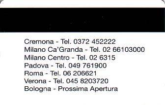 Hotel Keycard Ibis Cremona Italy Back