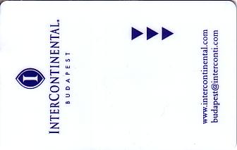 Hotel Keycard Inter-Continental Budapest Hungary Front