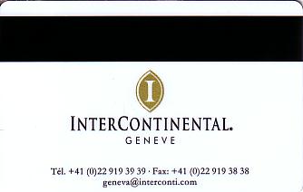 Hotel Keycard Inter-Continental Geneva Switzerland Back