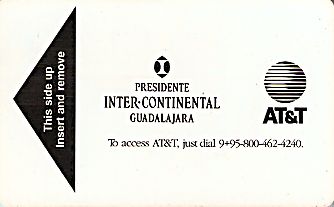 Hotel Keycard Inter-Continental Guadalajara Mexico Front