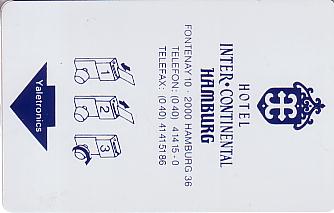 Hotel Keycard Inter-Continental Hamburg Germany Front