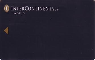 Hotel Keycard Inter-Continental Madrid Spain Front