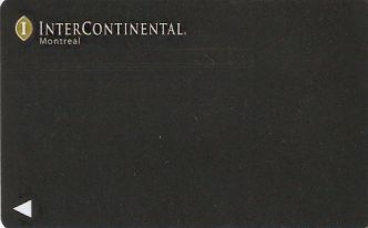 Hotel Keycard Inter-Continental Montreal Canada Front
