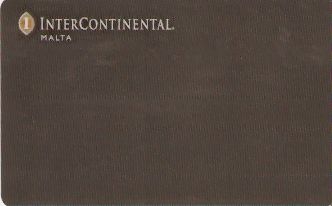 Hotel Keycard Inter-Continental  Malta Front