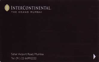 Hotel Keycard Inter-Continental Mumbai India Front