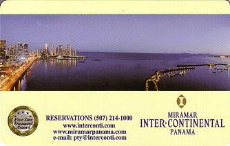 Hotel Keycard Inter-Continental  Panama Front