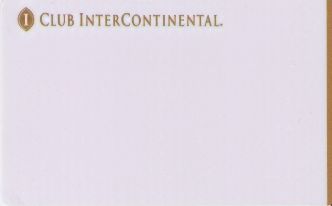 Hotel Keycard Inter-Continental  Singapore Front