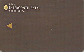 Hotel Keycard Inter-Continental Tegucigalpa Honduras Front