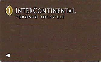 Hotel Keycard Inter-Continental Toronto Canada Front
