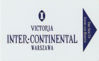 Hotel Keycard Inter-Continental Warsaw Poland Front