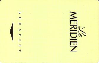 Hotel Keycard Le Meridien Budapest Hungary Front