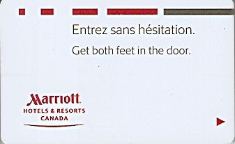 Hotel Keycard Marriott  Canada Front