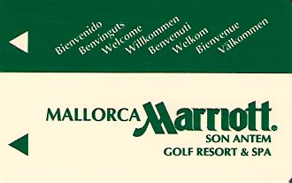 Hotel Keycard Marriott Mallorca Spain Front