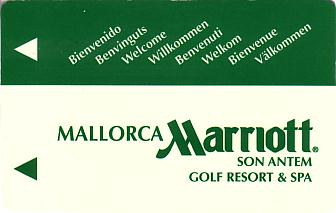 Hotel Keycard Marriott Mallorca Spain Front