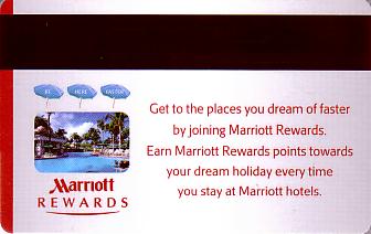 Hotel Keycard Marriott  United Kingdom Back