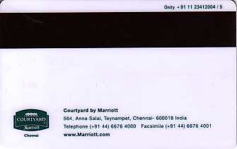 Hotel Keycard Marriott - Courtyard Chennai India Back
