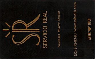Hotel Keycard Sol Melia Cancun Mexico Front