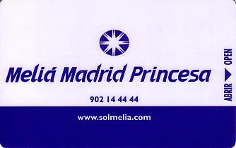 Hotel Keycard Sol Melia Madrid Spain Front
