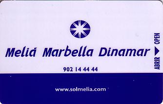 Hotel Keycard Sol Melia Malaga Spain Front