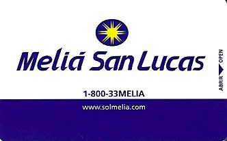Hotel Keycard Sol Melia San Lucas  Front