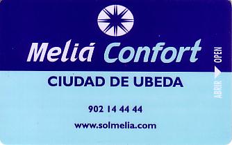 Hotel Keycard Sol Melia Ubeda Spain Front