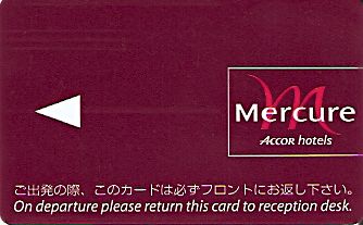 Hotel Keycard Mercure Tokyo Japan Front