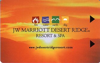 Hotel Keycard Marriott - JW Desert Ridge U.S.A. Front