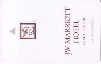 Hotel Keycard Marriott - JW Kuala Lumpur Malaysia Front