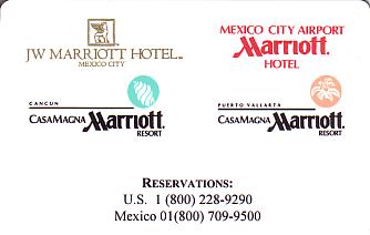 Hotel Keycard Marriott - JW Mexico City Mexico Front