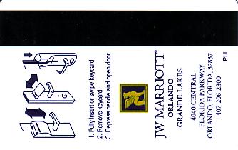 Hotel Keycard Marriott - JW Orlando U.S.A. Back