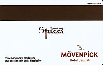 Hotel Keycard Movenpick Jeddah Saudi Arabia Back