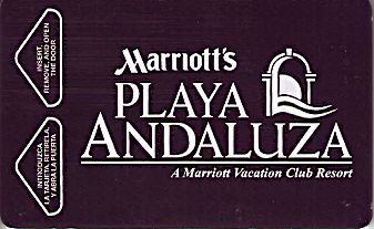 Hotel Keycard Marriott - Vacation Club Playa Andaluza Spain Front