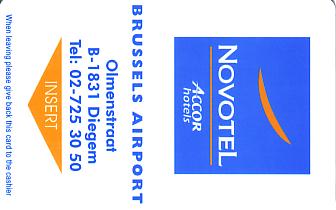 Hotel Keycard Novotel Brussels Belgium Front