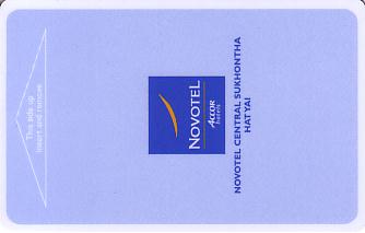Hotel Keycard Novotel Hat Yai Thailand Front