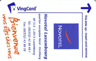 Hotel Keycard Novotel  Luxembourg Front