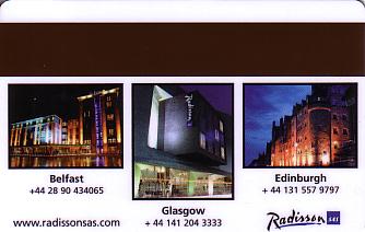 Hotel Keycard Radisson Belfast United Kingdom Back