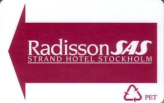 Hotel Keycard Radisson Stockholm Sweden Front