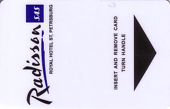 Hotel Keycard Radisson St Petersburg Russian Federation Front