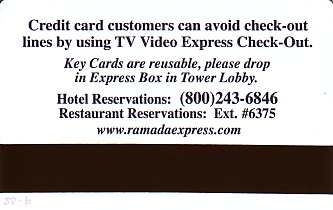 Hotel Keycard Ramada Las Vegas U.S.A. Back