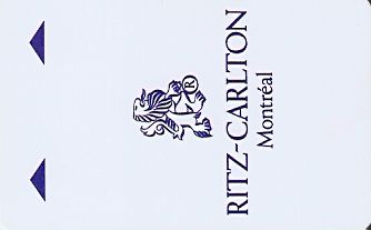 Hotel Keycard Ritz Carlton Montreal Canada Front