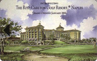Hotel Keycard Ritz Carlton Naples USA U.S.A. Front