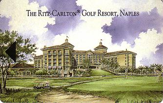 Hotel Keycard Ritz Carlton Naples USA U.S.A. Front