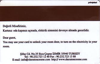 Hotel Keycard Sheraton Izmir Turkey Back