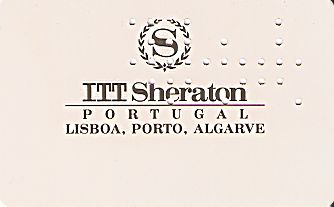 Hotel Keycard Sheraton Lisbon Portugal Back