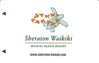 Hotel Keycard Sheraton Waikiki U.S.A. Front
