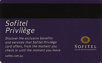Hotel Keycard Sofitel  Australia Back