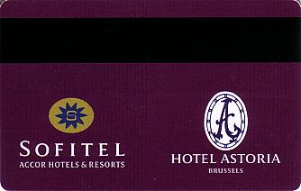 Hotel Keycard Sofitel Brussels Belgium Back