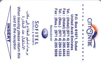 Hotel Keycard Sofitel Dubai United Arab Emirates Front