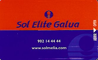 Hotel Keycard Sol Melia - Sol Inn Murcia Spain Front
