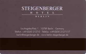 Hotel Keycard Steigenberger Berlin Germany Back